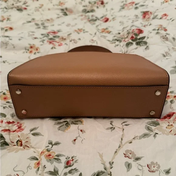 Kate Spade Tan Leather Satchel with Classic Silhouette - Picture 6 of 14